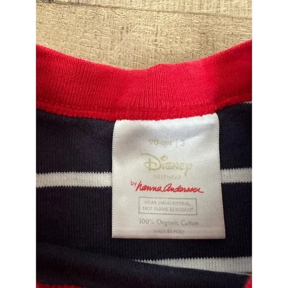 Disney Hanna Andersson Olaf Striped Kids Pajama Set Size 100 Organic Cotton Blue - Picture 4 of 5